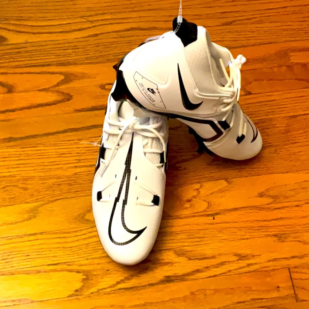 Nike Alpha Menace Pro 3 Cleats Size 11.5  White & Black - CT6649-108